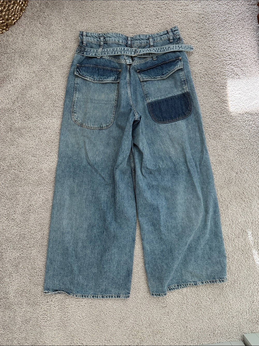 We The Free Wide Leg Light Blue Women’s Jeans - Picture 3 of 5